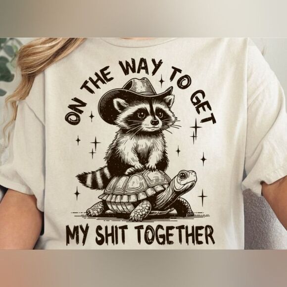 Gildan Tops - womens shirt. Raccoon.  We offer wholesale prices.